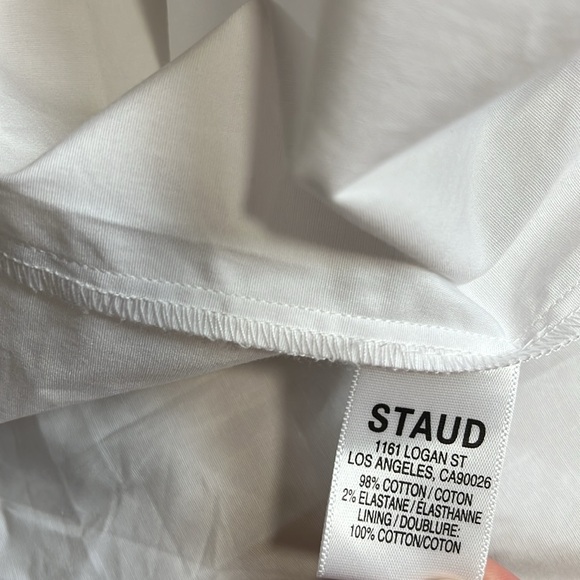 Staud White Elio Midi Dress, SIZE 6 1657 - Picture 9 of 9